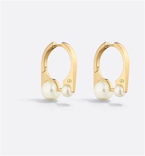 women dior dior tribales earrings gold-finish metal and|Dior tribal earrings real pearl.